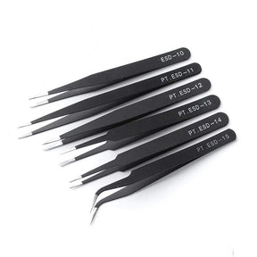 Pincetter/Tweezers Sæt – 6 Stk (Rustfrit Stål) - Uniq Perler - 525840