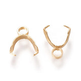 Pinch Bail Til Halskæde Vedhæng - Forgyldt (11x8x2mm, 2 Stk) - Uniq Perler - 6725