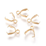 Pinch Bail Til Halskæde Vedhæng - Forgyldt (11x8x2mm, 2 Stk) - Uniq Perler - 6725