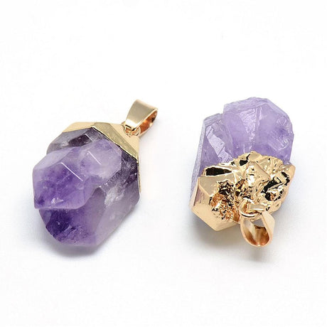 Rå Ametyst Vedhæng (15 - 23mm) - Uniq Perler - 0000011318