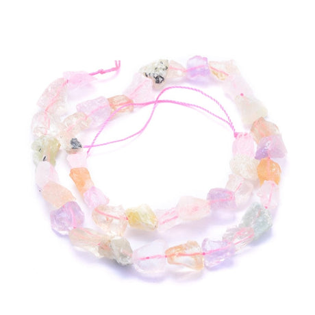 Rå Kvarts Perler – Mixet Pastel (6–12mm) - Uniq Perler - 243354255