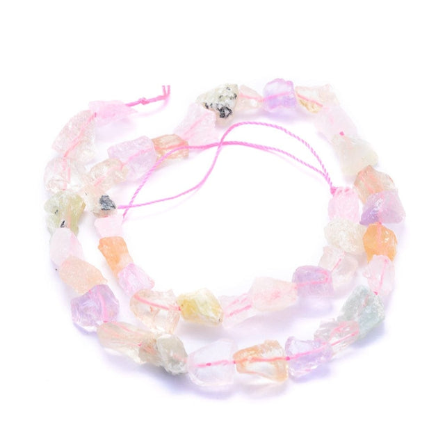 Rå Kvarts Perler – Mixet Pastel (6–12mm) - Uniq Perler - 243354255