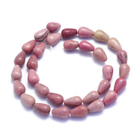 Rhodonit Tropfen, 12x8mm, 1 Stk - Uniq Perler - 0000010885