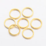 Ring Links, Forgyldt, 10mm, (10 Stk) - Uniq Perler - 550858