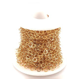 Rolo Kæde, Forgyldt Stål, 5x0,5mm - Uniq Perler - 138478