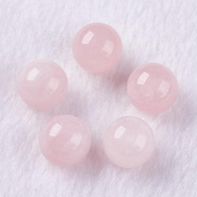 Rosenquarz, Top gebohrt/An gebohrt, 8mm - Uniq Perler - 0000006189