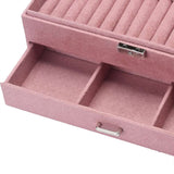 Rummeligt Rosa Smykkeskrin – Imiteret Ruskind (27x20x10cm) - Uniq Perler - 0000005084