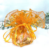 Runde Organza Poser - Orange, 10 Stk - Uniq Perler - 875326