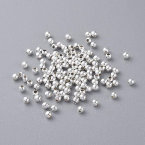 Runde Perler – 2mm, Forsølvet (Ca. 200 Stk) - Uniq Perler - 68864247
