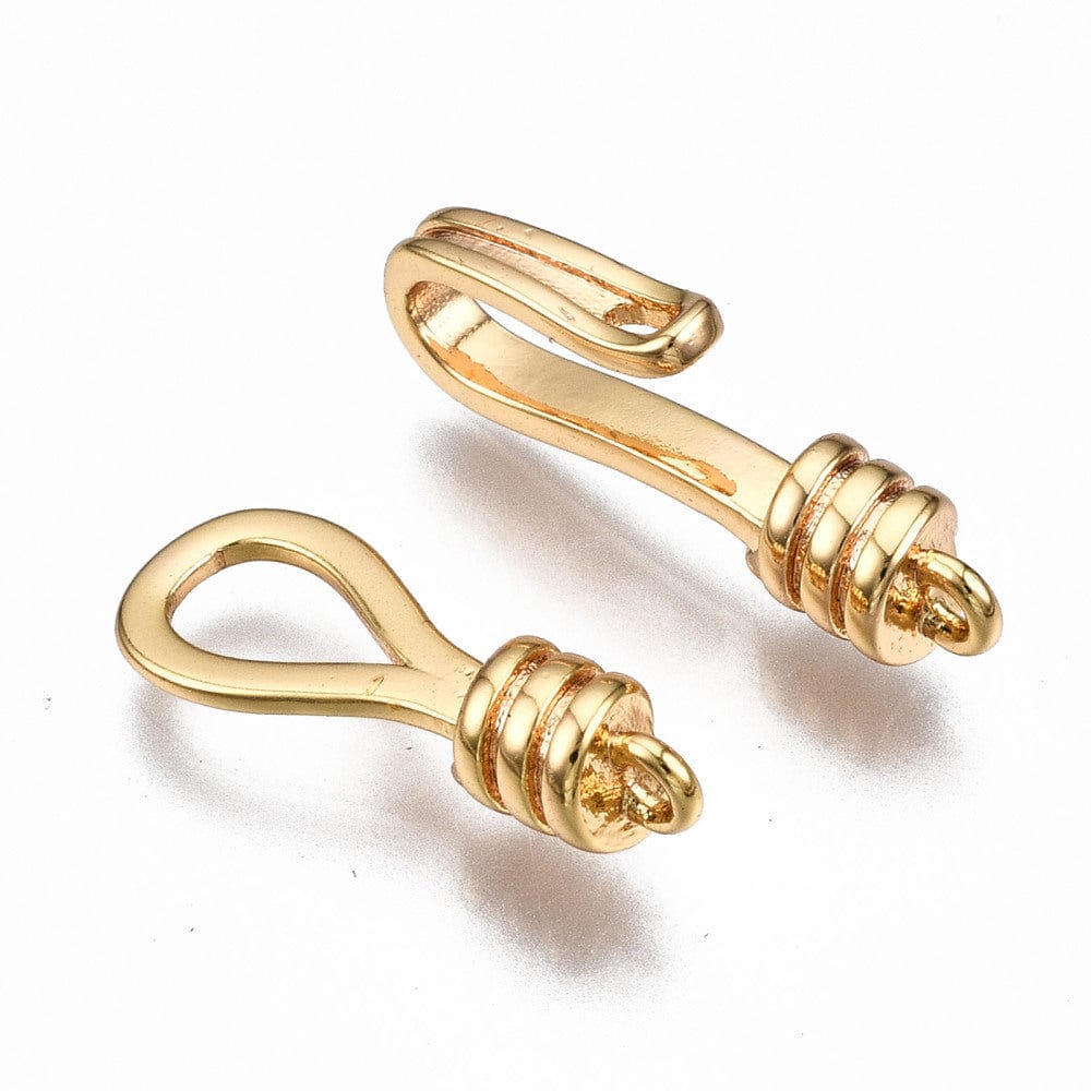 S - Lås, 18K Forgyldt Messing, (32mm) - Uniq Perler - 3748583