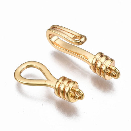 S - Lås, 18K Forgyldt Messing, (32mm) - Uniq Perler - 3748583