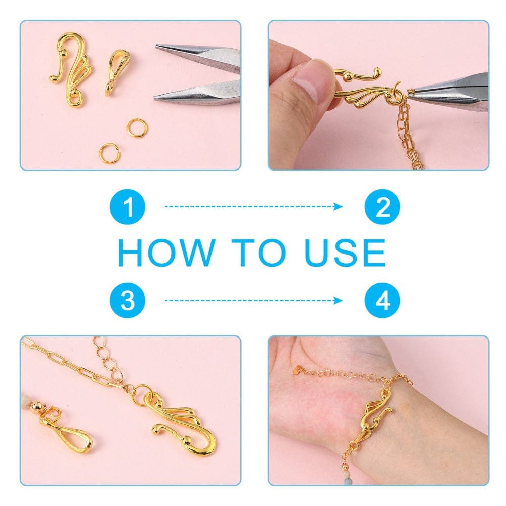 S - Lås, Forgyldt, 12x25mm - Uniq Perler - 0000013089, 196887345673901234567840