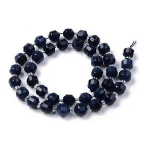 Safir – Dyp Blå, Fasettert (9x10mm) - Uniq Perler - 000498749512