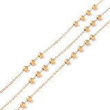 Satellit Kæde, Forgyldt Stål, 1,5x1x0,2mm - Uniq Perler - 12889
