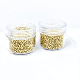 Seed Beads – Guld, Runde (2mm) 450g - Uniq Perler - 1111489812