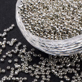Seed Beads – Silver, Round (2mm) 450g - Uniq Perler - 0000001704