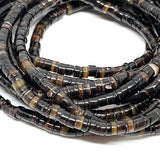 Shell Heishi Perler, Brun, (5 - 6mm) - Uniq Perler - 0000012350