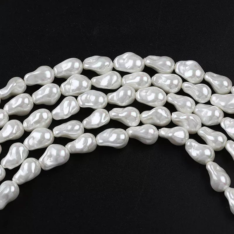 Shell Perler Der Ligner Barok Perler, (16 - 17mm) - Uniq Perler - 2924922341