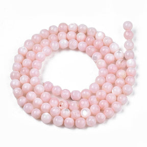 Shell Pearls, Pink, (4mm) - Uniq Perler - 0000011484