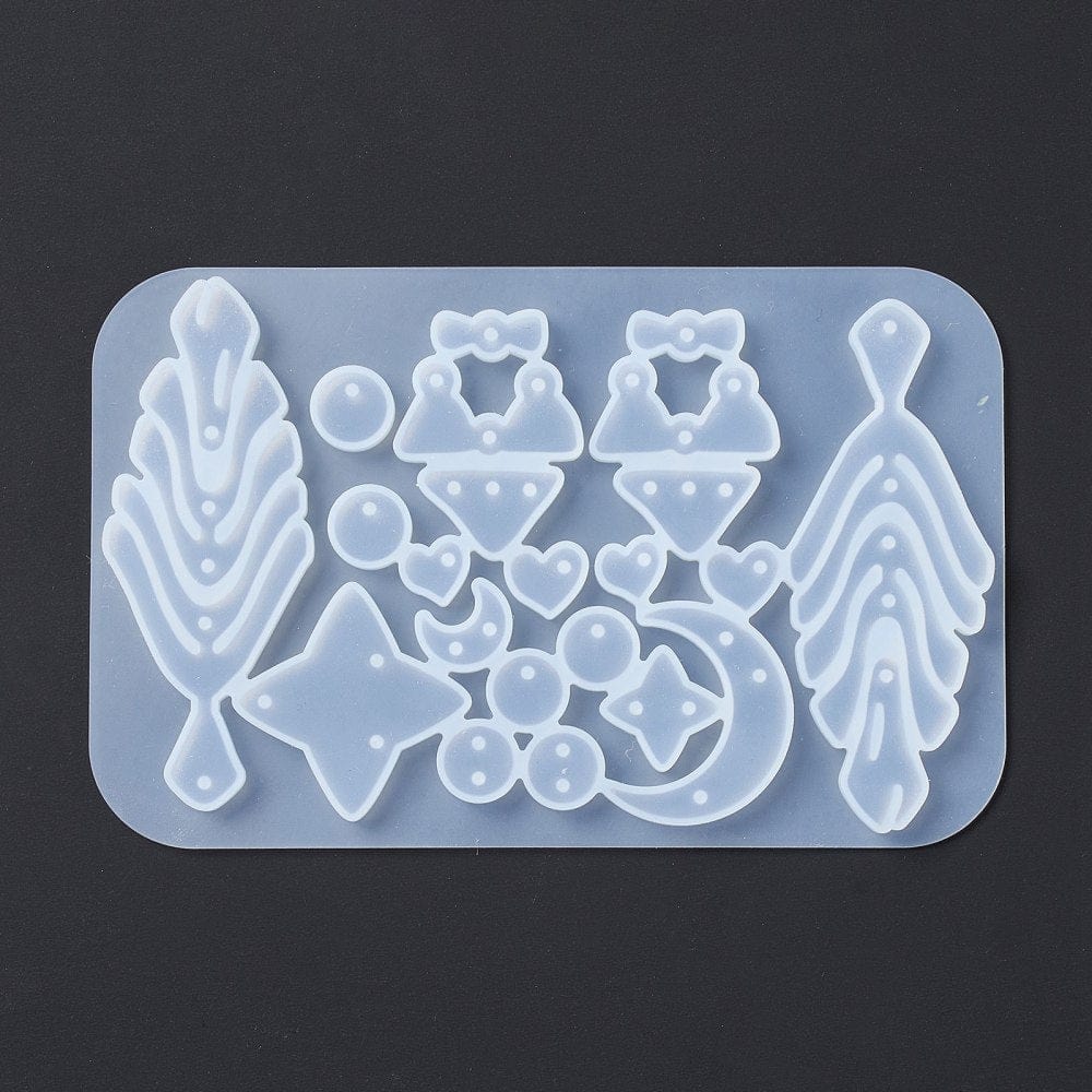 Silikone Form Til Fuldendte Øreringe (13x8,5x3,5cm) - Uniq Perler - 82744873271