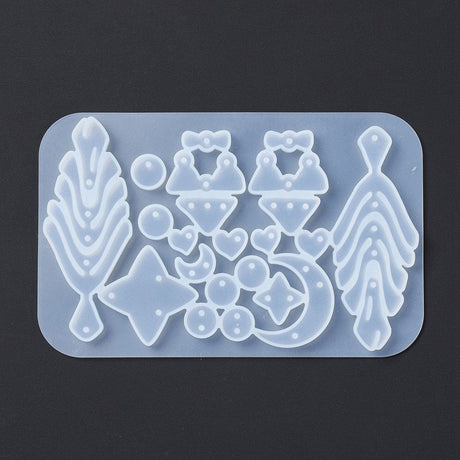 Silikone Form Til Fuldendte Øreringe (13x8,5x3,5cm) - Uniq Perler - 82744873271