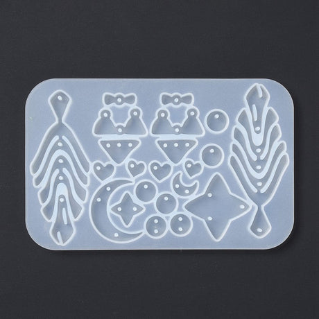 Silikone Form Til Fuldendte Øreringe (13x8,5x3,5cm) - Uniq Perler - 82744873271