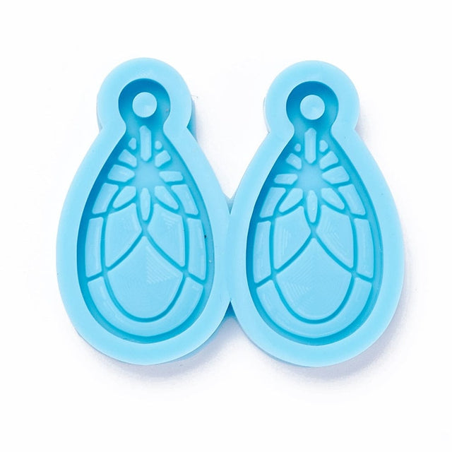 Silikone Form Til Øreringe Eller Vedhæng (43x38mm) - Uniq Perler - 132842