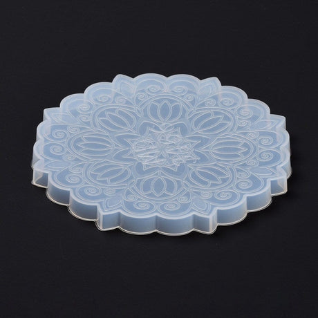 Silikone Form Til Resin Fad Med Mandala Mønster (127x9mm) - Uniq Perler - 2278480381