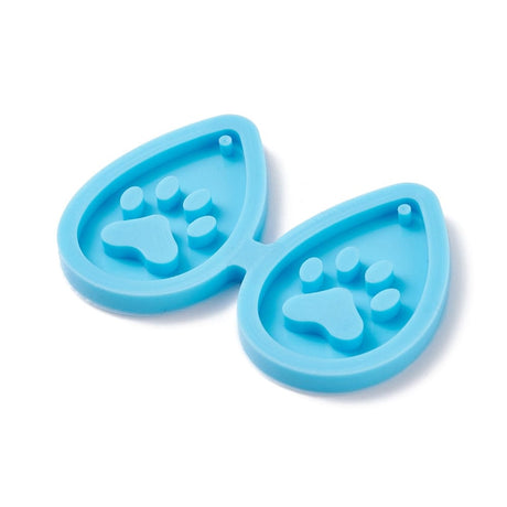 Silikone Form Til Resin Vedhæng Med Dyrefods Print (36x24mm) - Uniq Perler - 0000012769