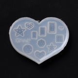 Silikone Form Til Støbning Af Hjerter, Stjerner M.M. (30x39x5mm) - Uniq Perler - 120654