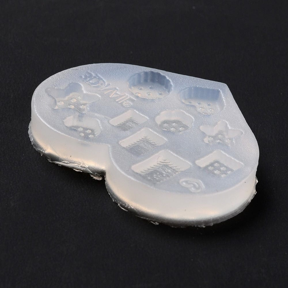 Silikone Form Til Støbning Af Hjerter, Stjerner M.M. (30x39x5mm) - Uniq Perler - 120654