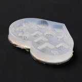 Silikone Form Til Støbning Af Hjerter, Stjerner M.M. (30x39x5mm) - Uniq Perler - 120654