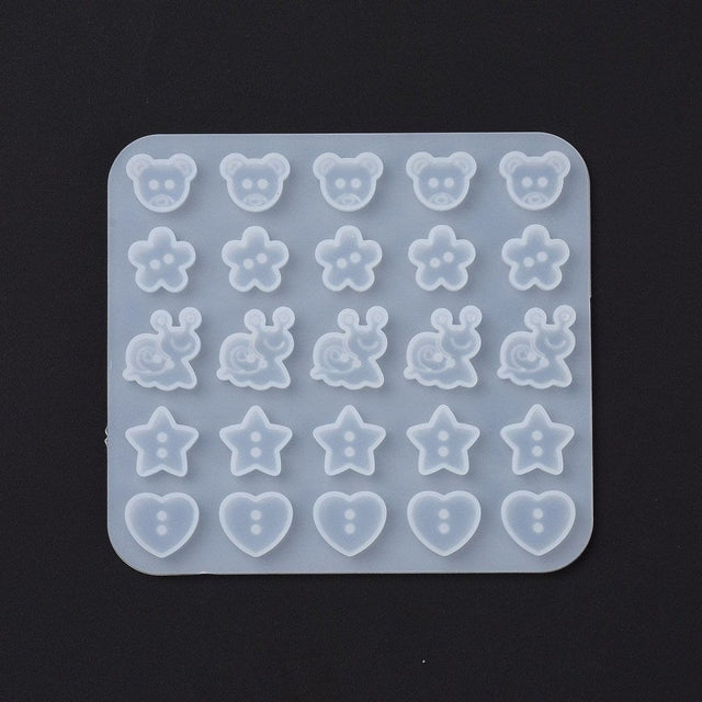 Silikone Form Til Støbning Af Resin Dyr, Blomster, Stjerner, M.M - Uniq Perler - 291108145679916942069845