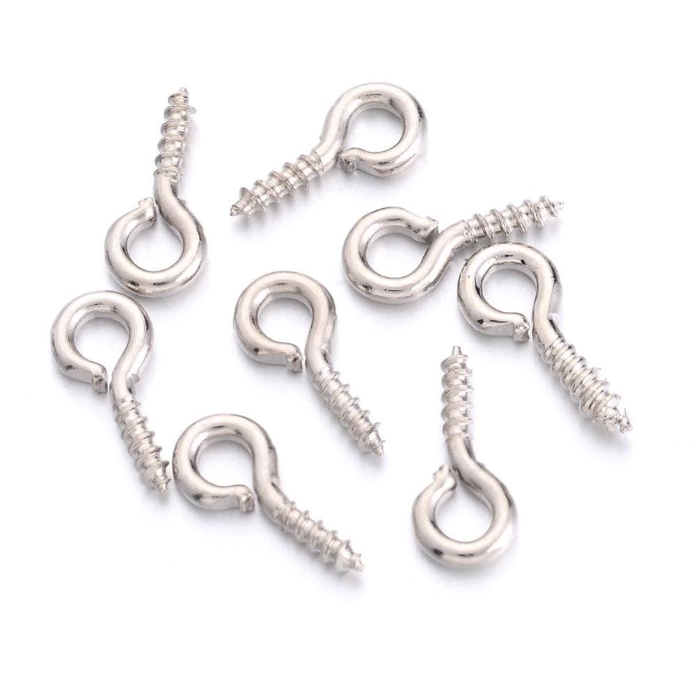 Skrue Bails – Forsølvet (8x4x1mm, 20 stk) - Uniq Perler - 110828245673912057976850, 0000005608