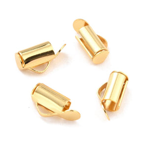 Slide endet – 18K Vergoldet Stahl (10,5x5,5mm) 10 Stk. - Uniq Perler - 0000012147