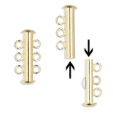 Slide Lås Med 3 Øjne – 18K Forgyldt (21mm) - Uniq Perler - 790524008063, 0000012742