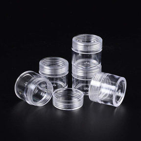 Small Containers With Screw Lids – Clear (3.4x3.3cm), 3 Pieces - Uniq Perler - 0000000023