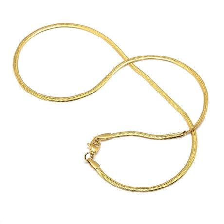 Snake Halskæde - Forgyldt Stål (45cm) - Uniq Perler - 0000013536, 905847545679917050111840