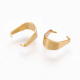 Snap On Bails, Forgyldt Stål, 7x6,5x3mm, 10 Stk - Uniq Perler - 0000009061