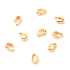 Snap On Pinch Bail – 18K Gold-plated Brass (5.5x3x4mm) - Uniq Perler - 481844