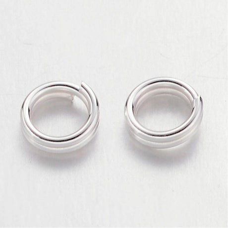 Splitringe - Forsølvet Messing (4x1mm, 25 stk) - Uniq Perler - 0000008810, 923837645673913495003854