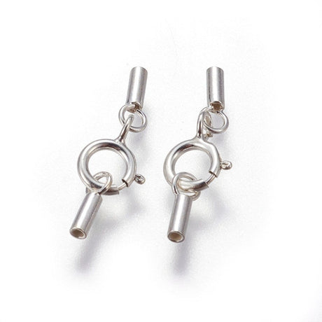 Springlås Med Endestykker – Sterling Sølv 925 (17mm) - Uniq Perler - 0000013564, 180948545679918413961844