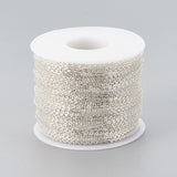 Stål Kæde - Forsølvet (3x2x0,5mm, 1 Meter) - Uniq Perler - 325424