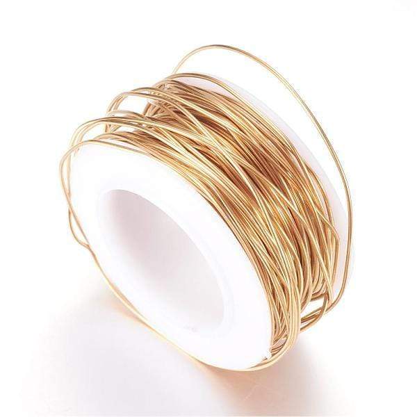 Stål Wire - Stærk Forgyldning (0,7mm, 1m) - Uniq Perler - 384883