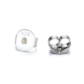 Sterling Silver 925 Ear nuts for Earrings - 4.5x4.5mm, 2 pcs - Uniq Perler - 933045