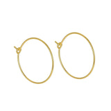 Sterling Sølv 925 Creoler – Forgyldt (25x0,8mm) - Uniq Perler - 138586