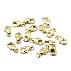 Sterling Silver 925 Lobster Clasp - Gold-plated, (8mm) - Uniq Perler - 5474545874