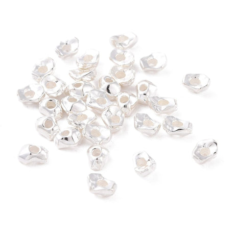 Sterling Sølv 925 Nuggets, 4x3x2mm, 10 Stk - Uniq Perler - 0000013841