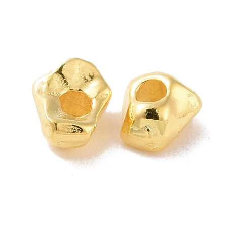 Sterling Sølv 925 Nuggets, Forgyldt, 4x3x2mm, 10 Stk - Uniq Perler - 413842