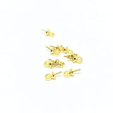 Stiftøsken – Forgyldt (7x3x2mm), 20 stk - Uniq Perler - 0000000348